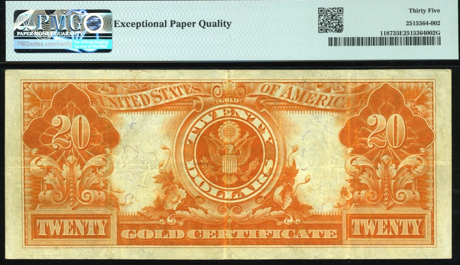 FR-1187 1922 $20 GOLD #35Q