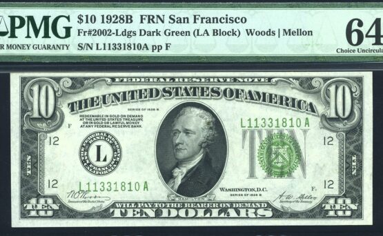 1928B $10 FRN SAN FRAN #64Q