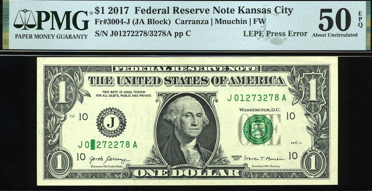 2017 $1 FRN GREEN SQUARE 50Q