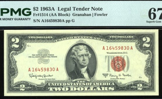 1963A $2 L.T A16459830A #67EPQ