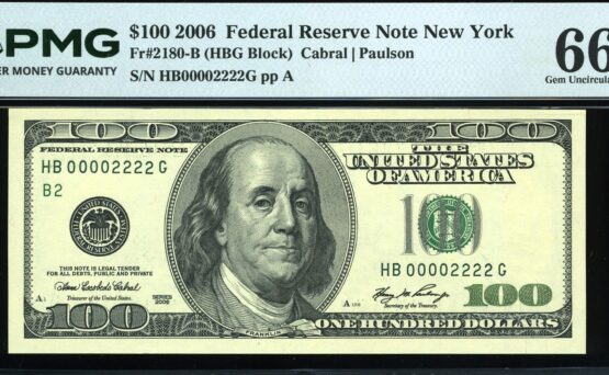 2006 $100 FRN HB00002222G #66Q