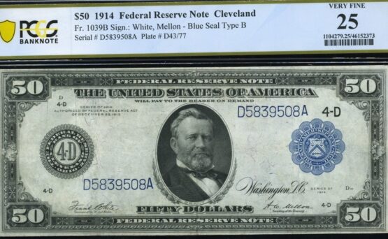 1914 $50 FRN CLEVELAND #25