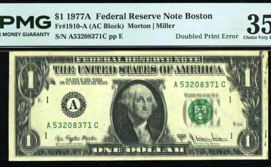 1977A $1 FRN DOUBLE FACE #35