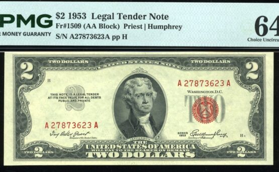 1953 $2 L.T A27873623A #64EPQ