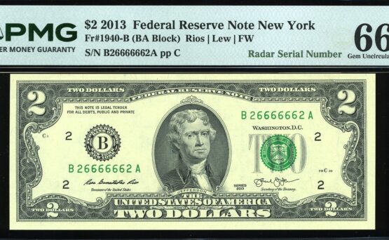 2013 $2 B26666666-26666662 #66Q