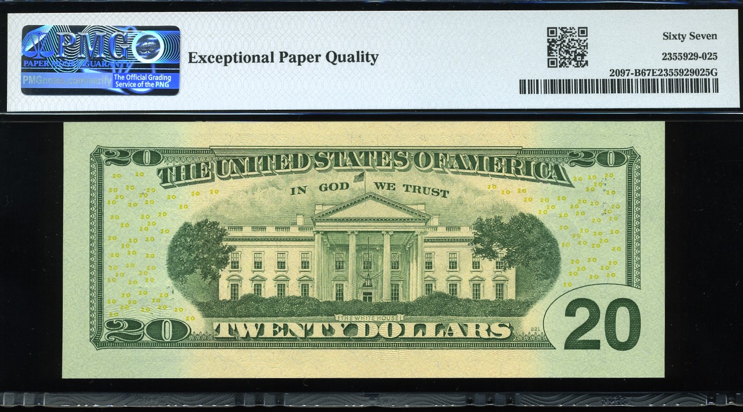 2013 $20 FRN MB00000056E #67EPQ