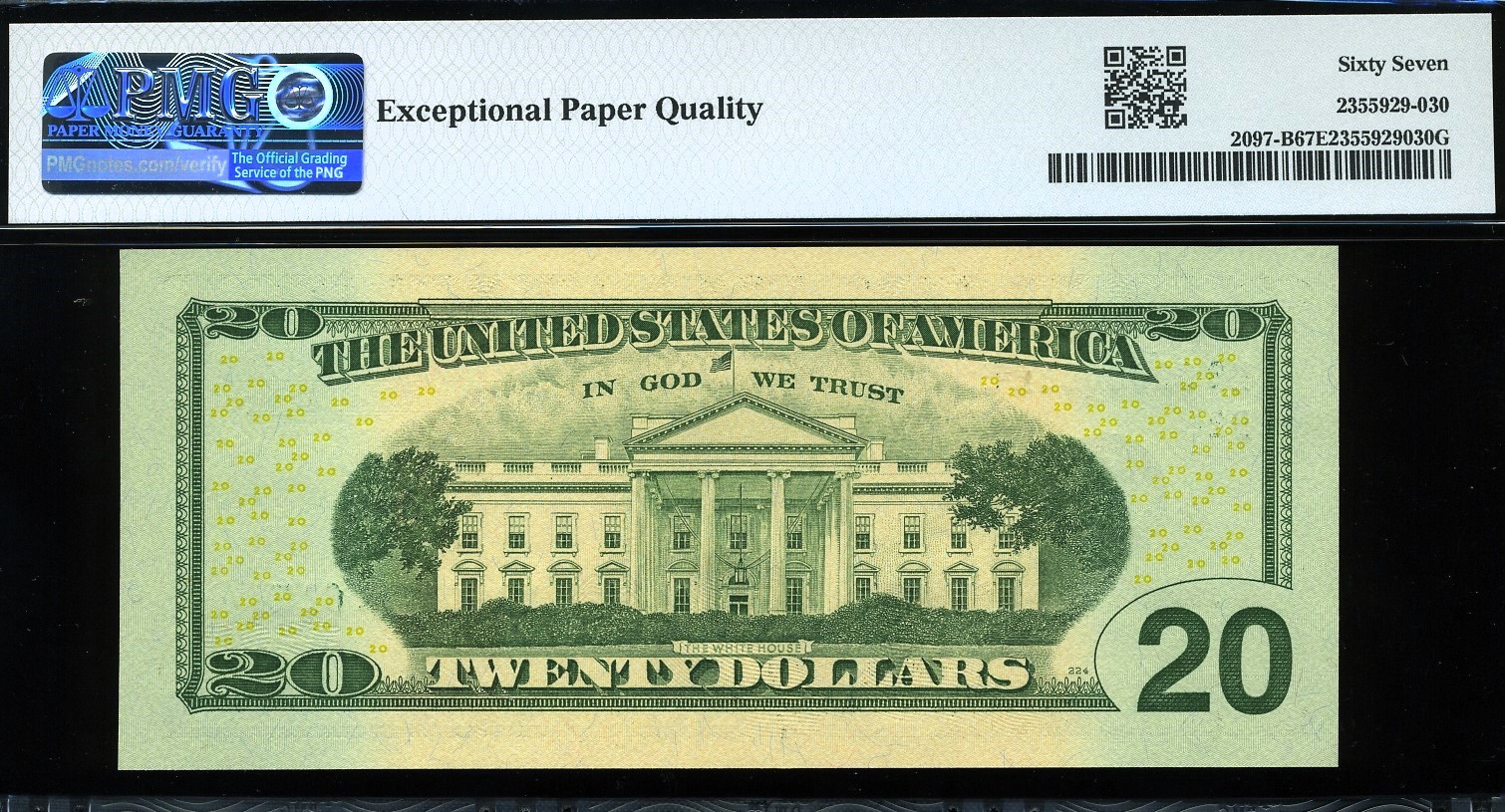 2013 $20 FRN MB00000062E #67EPQ