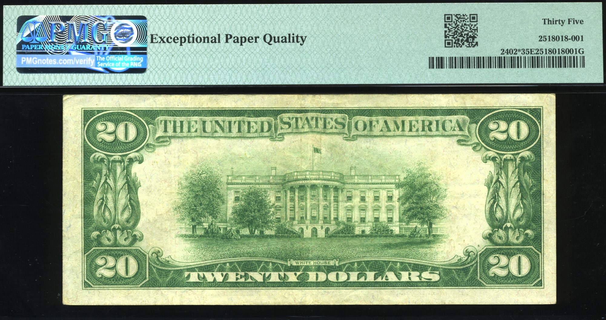 1928 $20 GOLD CERT ★ 35Q