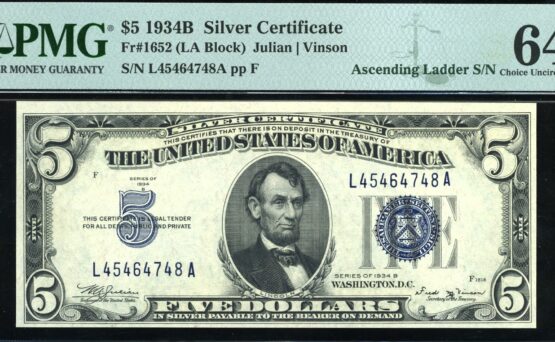 1934B $5 S.C L45464748A #64EPQ