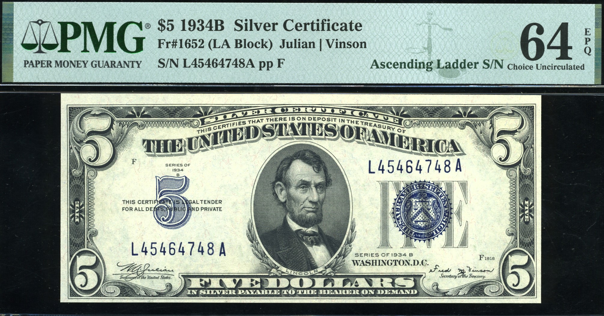 1934B $5 S.C L45464748A #64EPQ