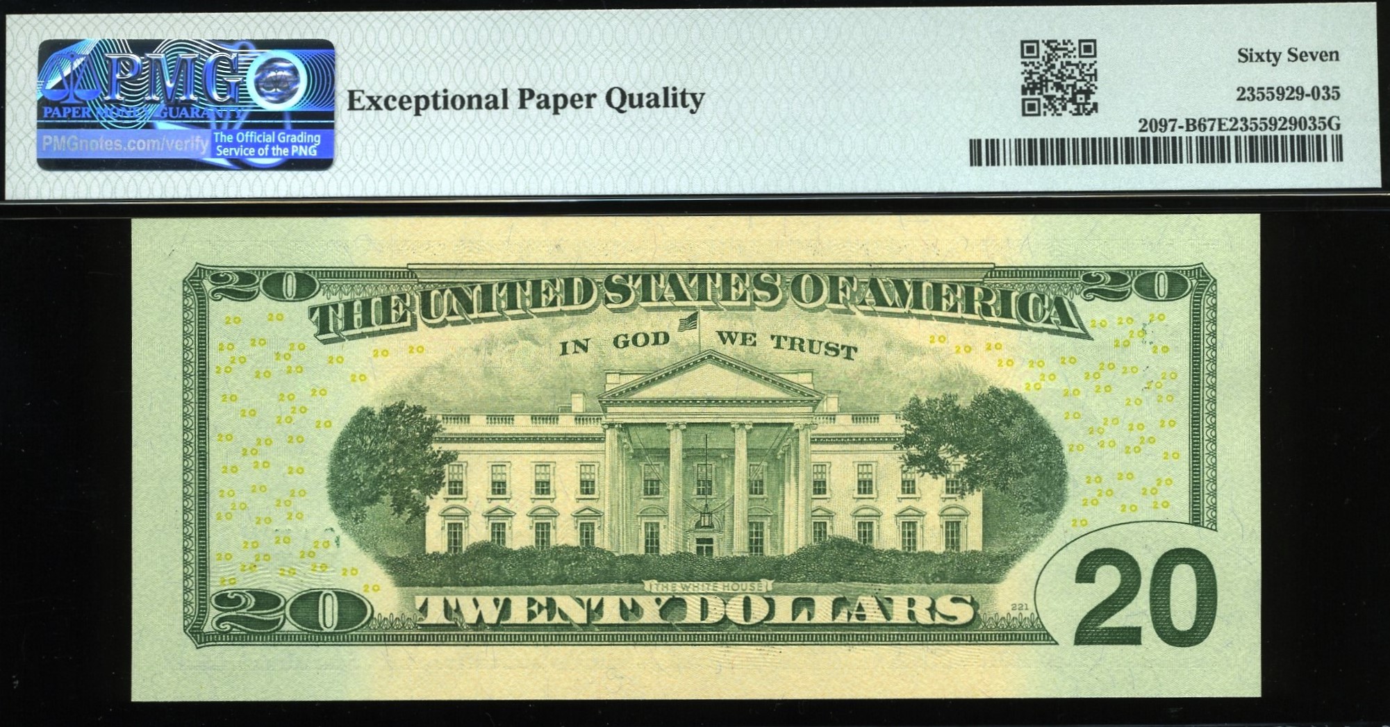 2013 $20 FRN MB00000068E #67EPQ