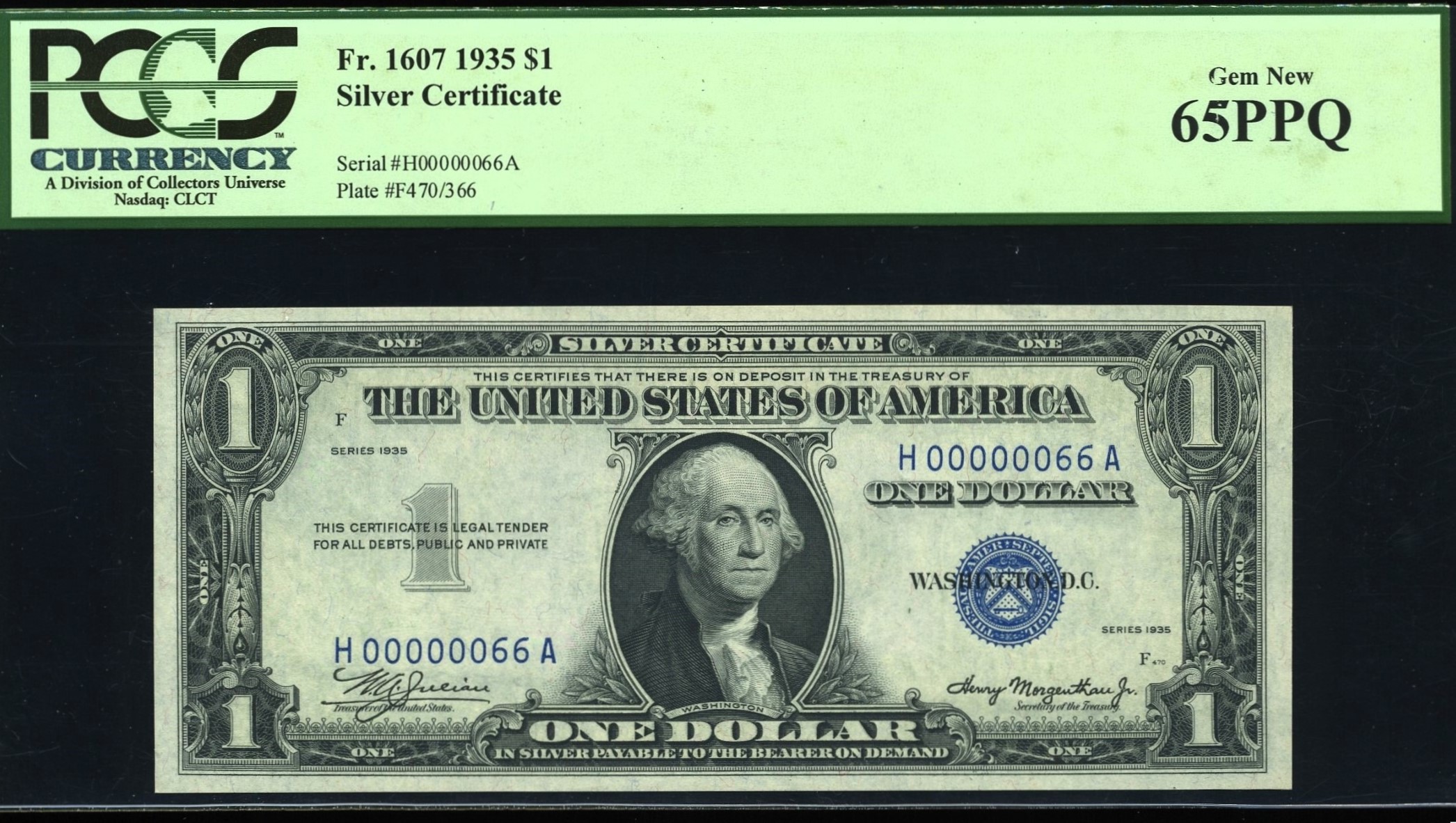 1935 $1 FRN H00000066A #65Q