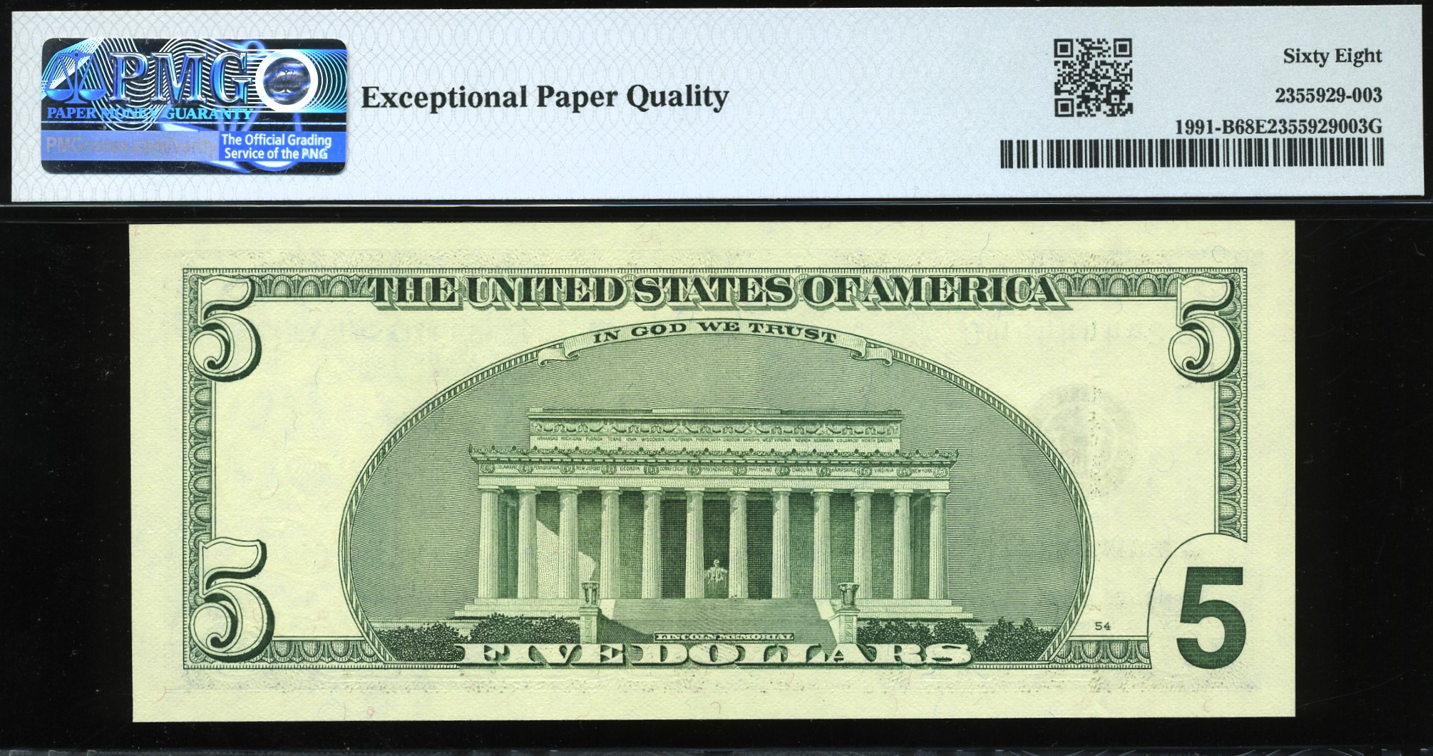 SET 2003A $5 FRN 24444444/24444442