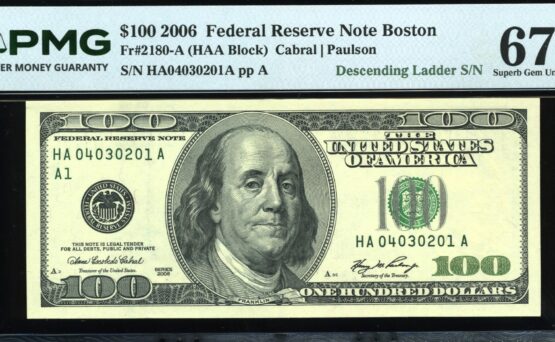 2006 $100 FRN A04030201A 67Q