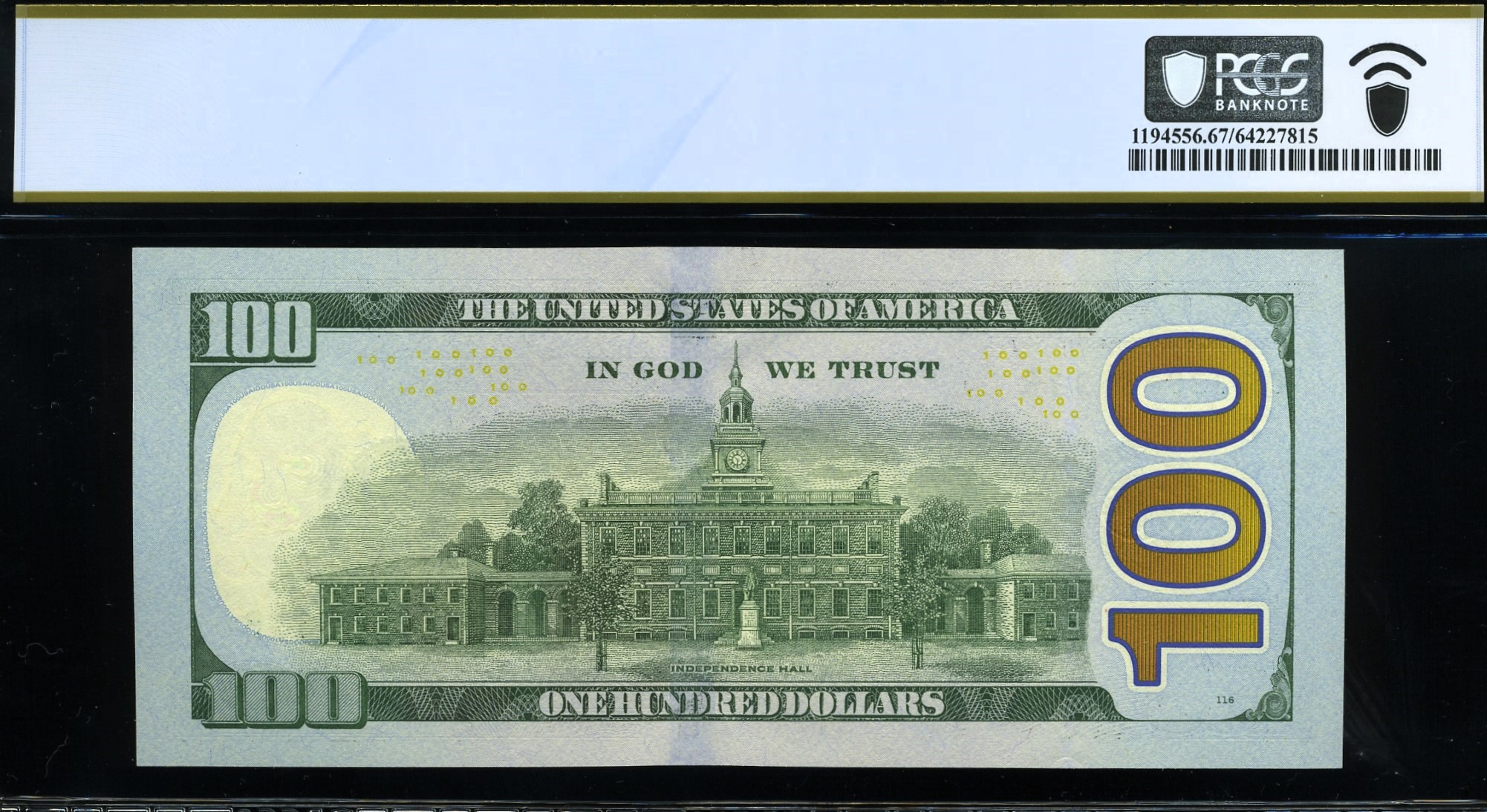 2021 $100 FRN QF33888833B 67Q