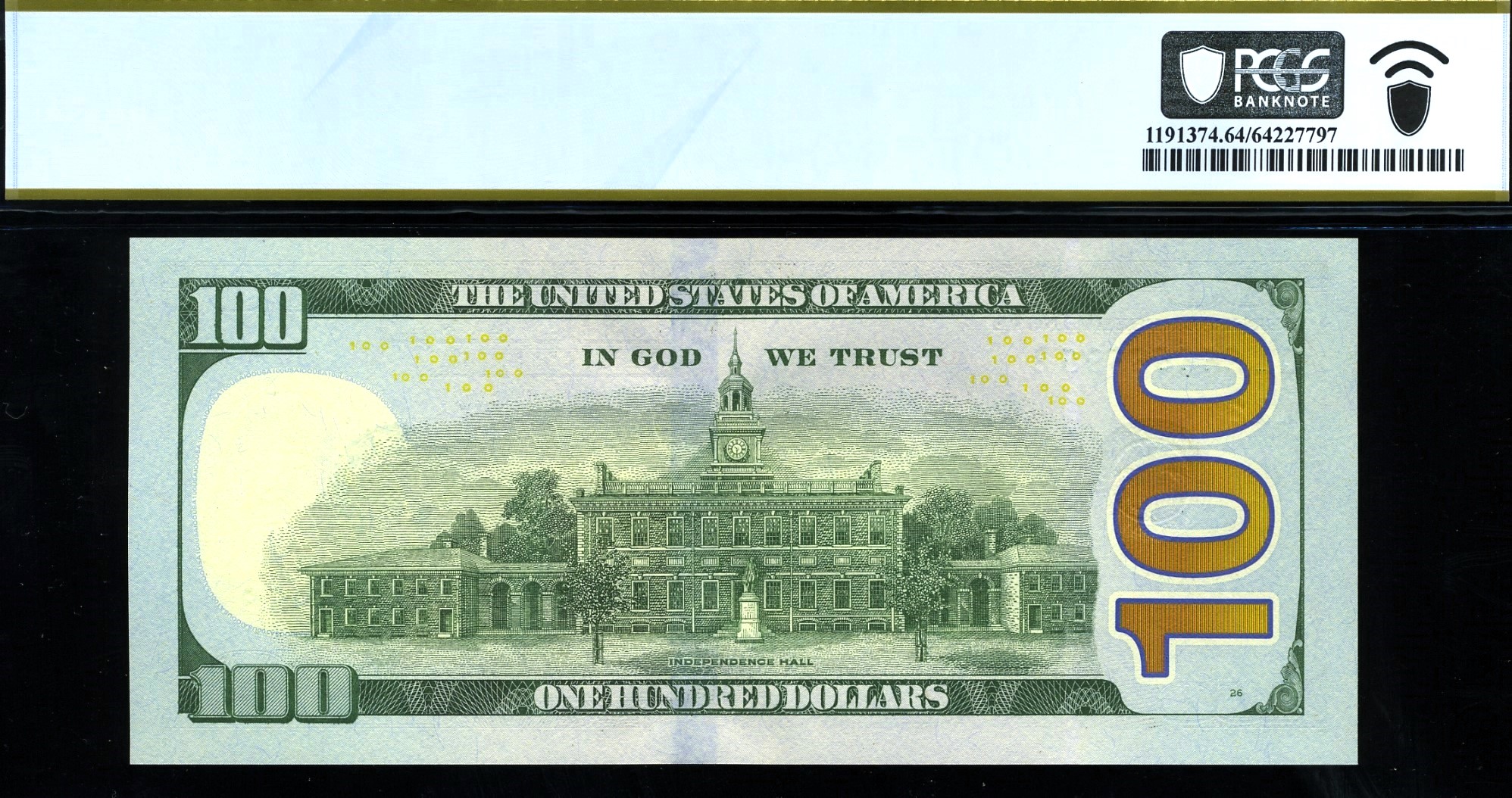 2021 $100 FRN QL66666696B 64Q