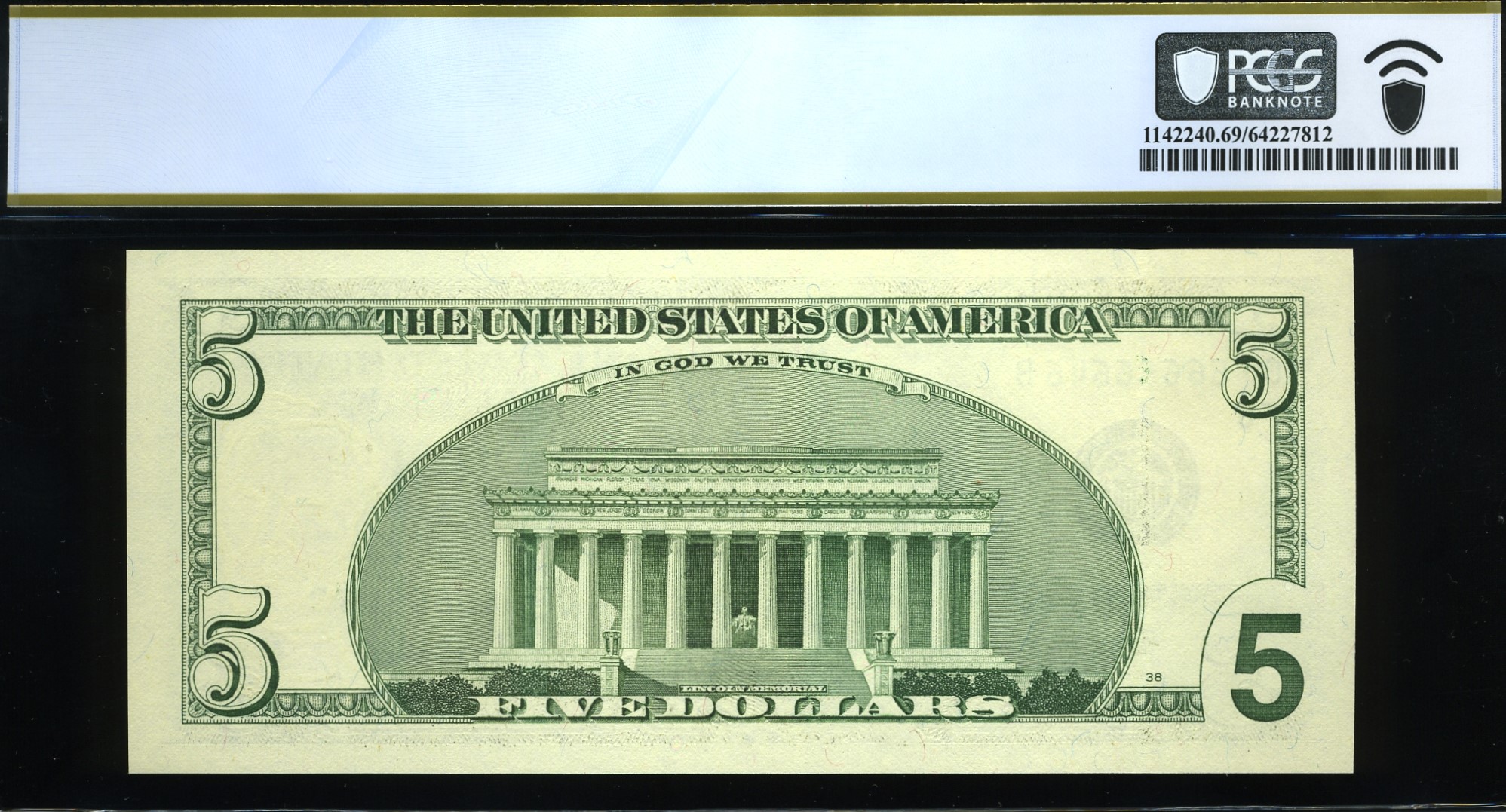 2001 $5 FRN CF66666646B 69Q