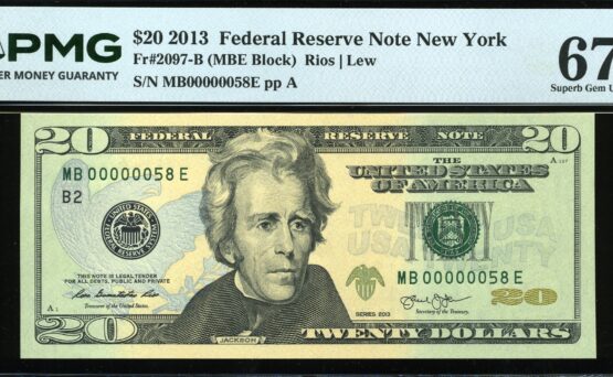 2013 $20 FRN MB00000058E 67Q