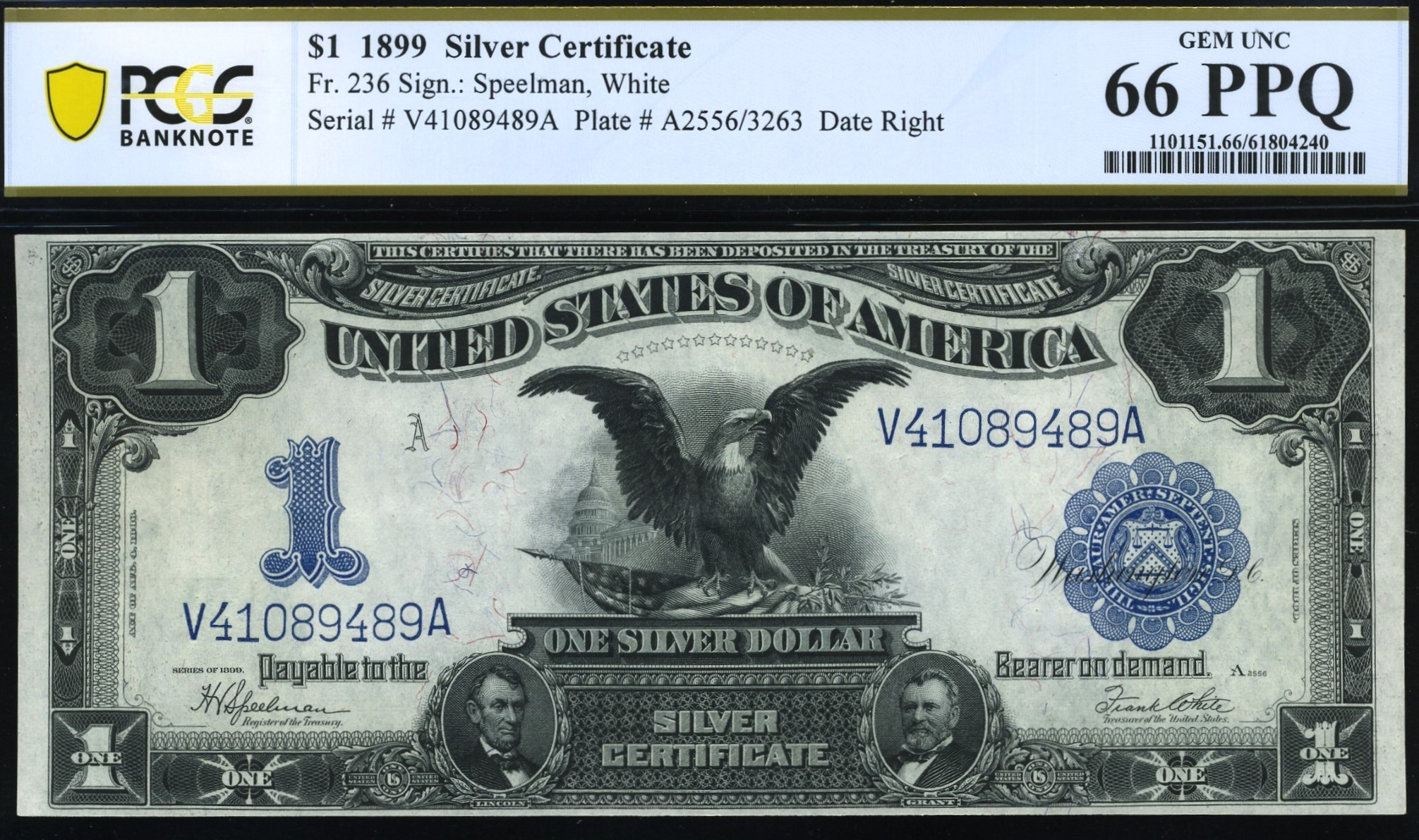 FR-236 1899 $1 S.C P.C.G.S #66PPQ