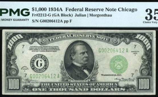 1934A $1000 FRN CHICAGO #35