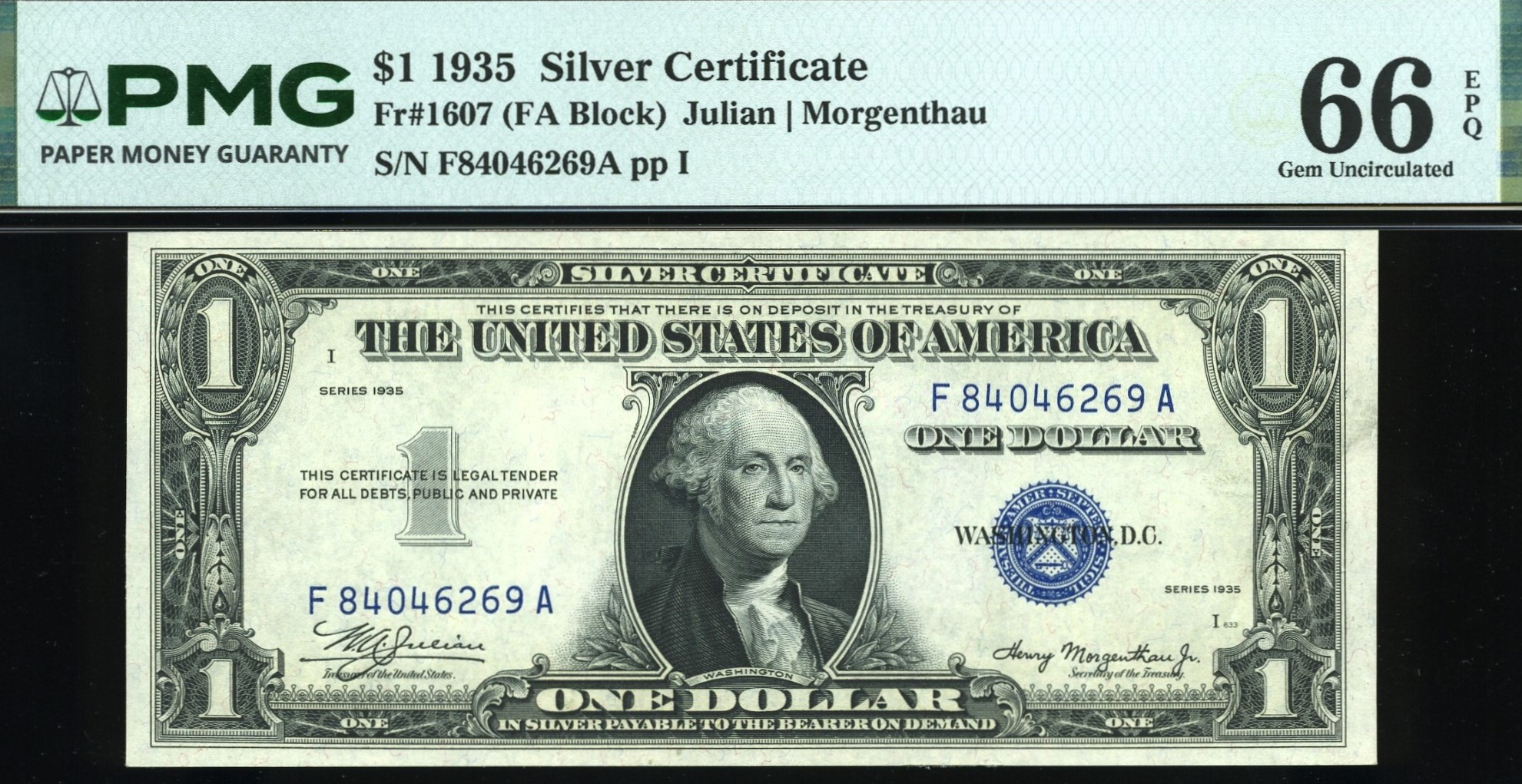 1935 $1 SILVER CERTIFICATE 66Q