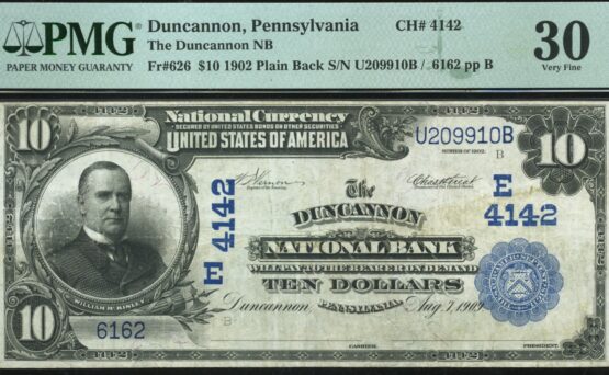 1902 $10 DUCANNON PA #30