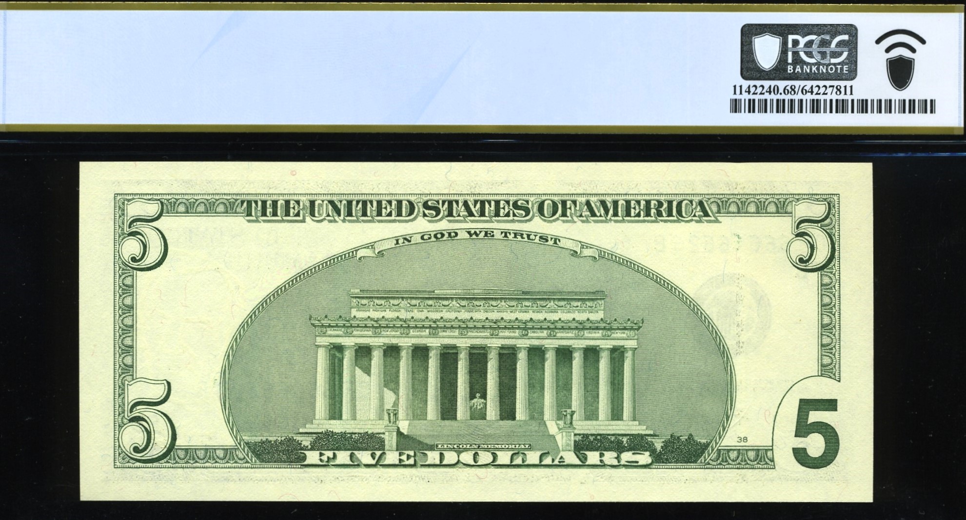2001 $5 FRN CF66666626B 68Q
