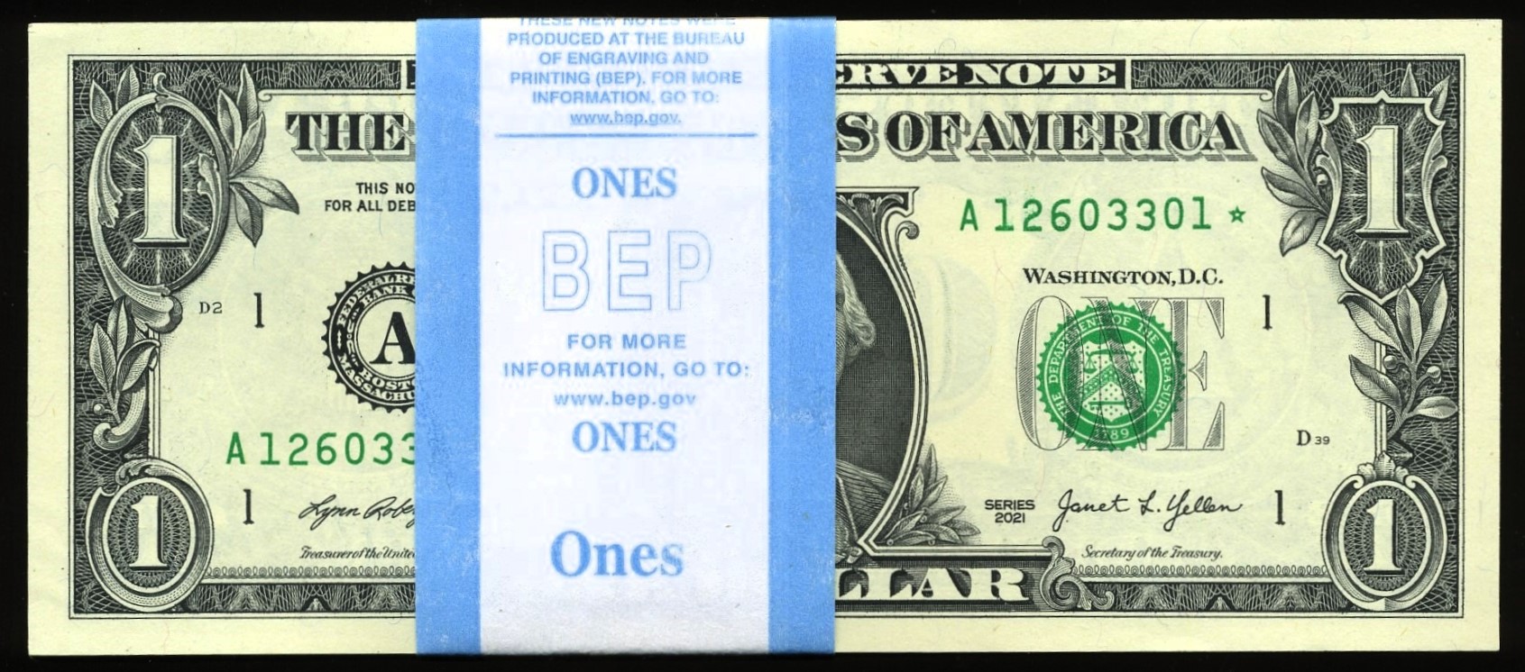 2021 $1 BOSTON STAR PACK #3301