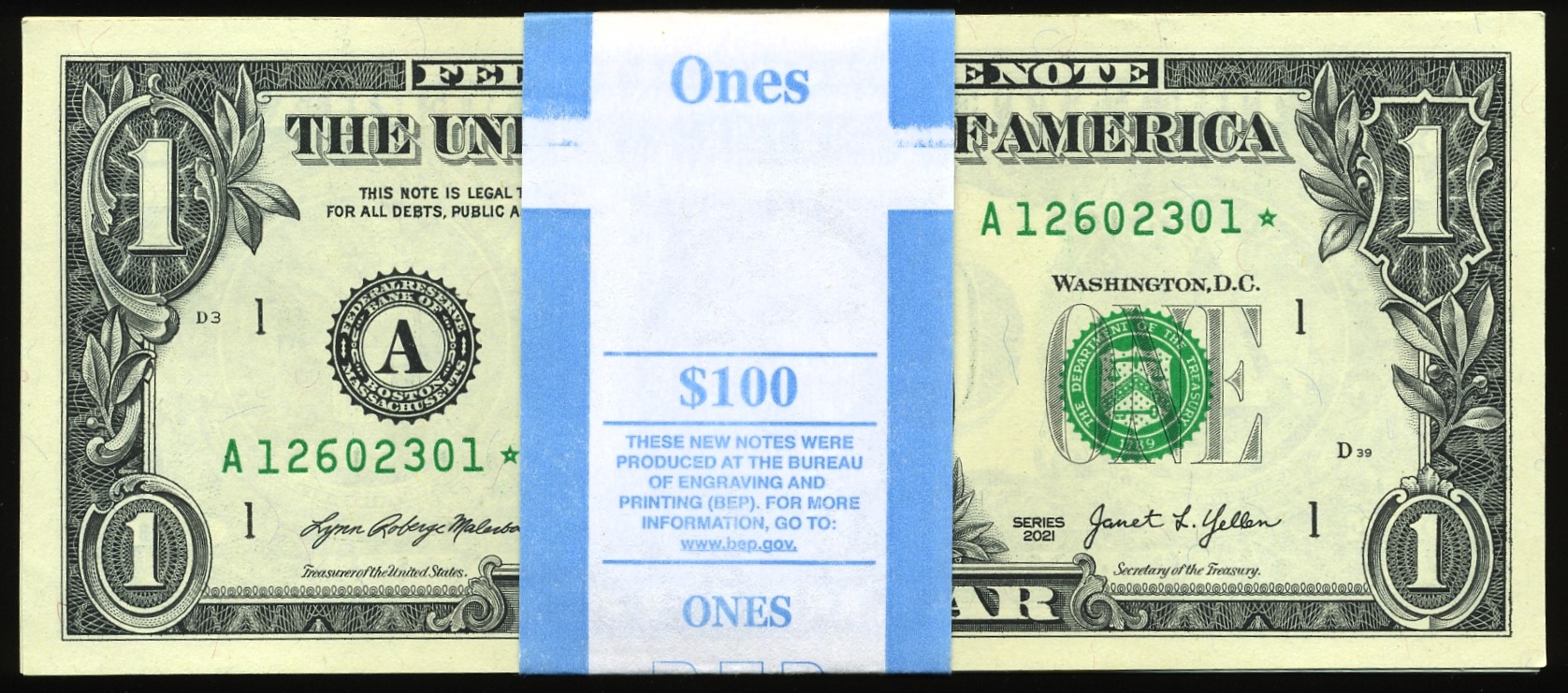2021 $1 BOSTON STAR PACK #2301