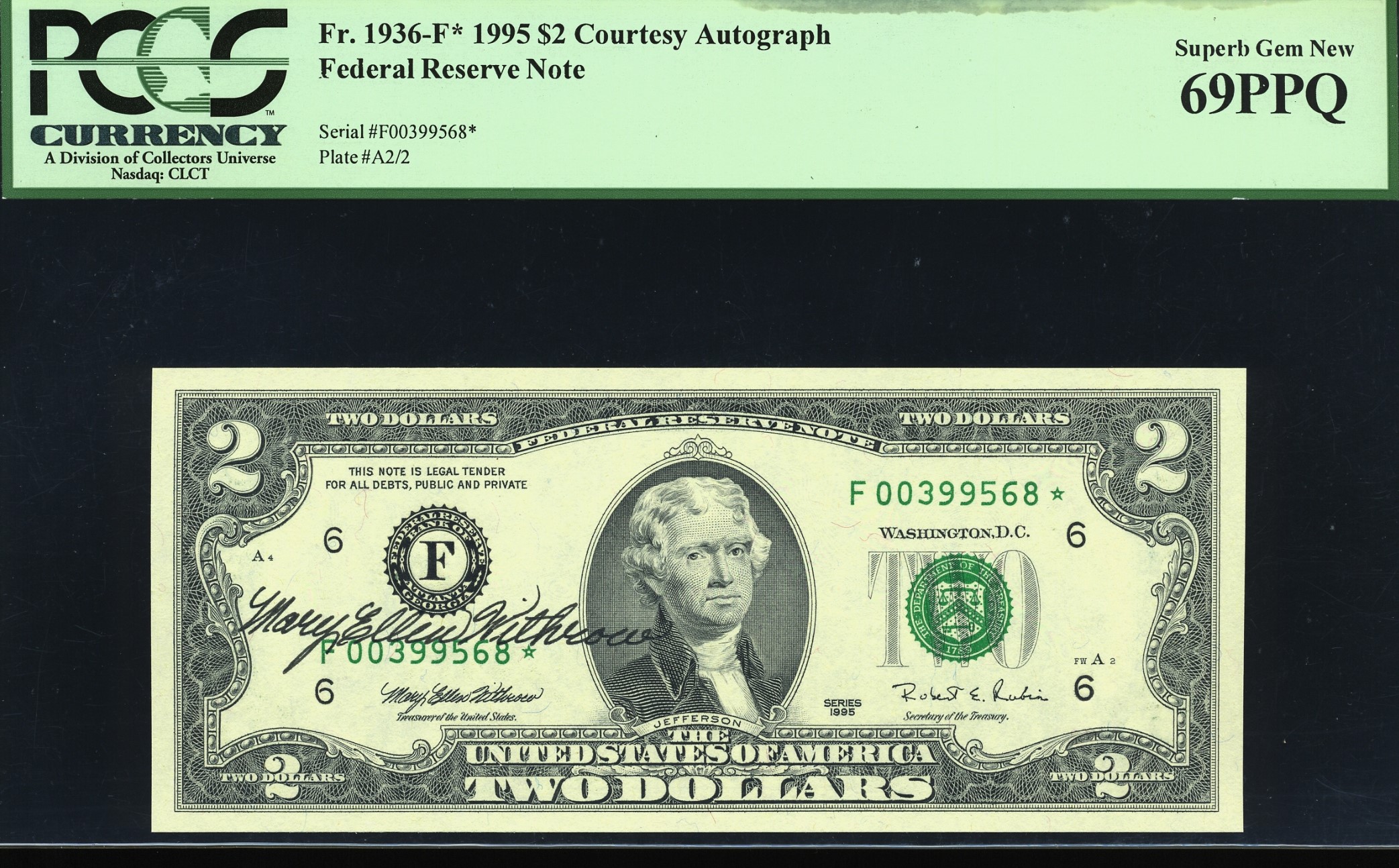 1995 $2 ATLANTA STAR #69PPQ