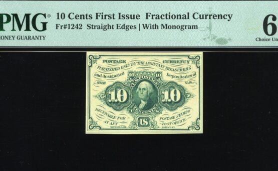 FR‑1242 10 CENT 1ST ISSUE 64EPQ