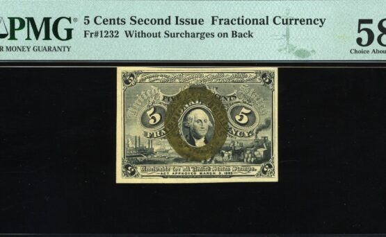 FR‑1232 5 CENT 2ND ISSUE 58EPQ