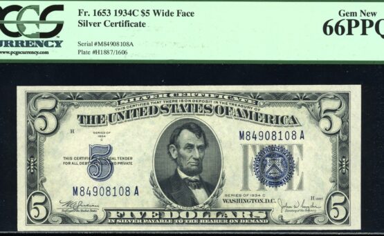 1934C $5 S.C M84908108A 66Q