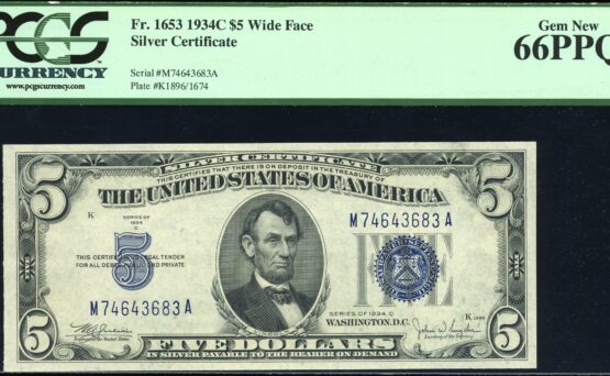 1934C $5 S.C M74643683A 66Q