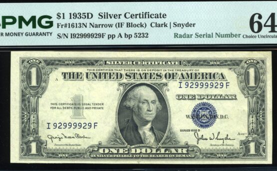 1935D $1 S.C I92999929F 64Q