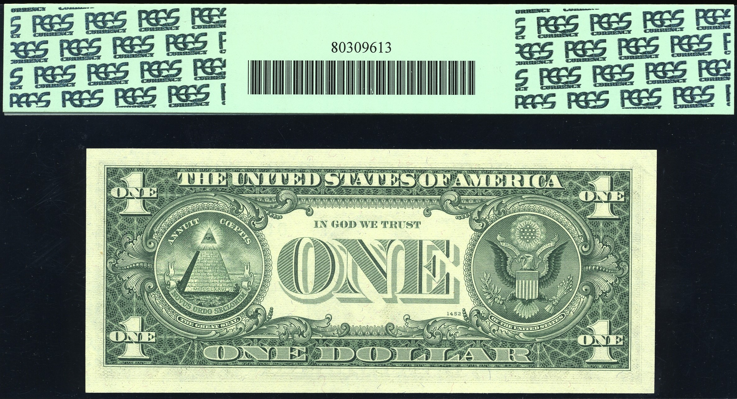 1969B $1 FRN D87654321A 64Q