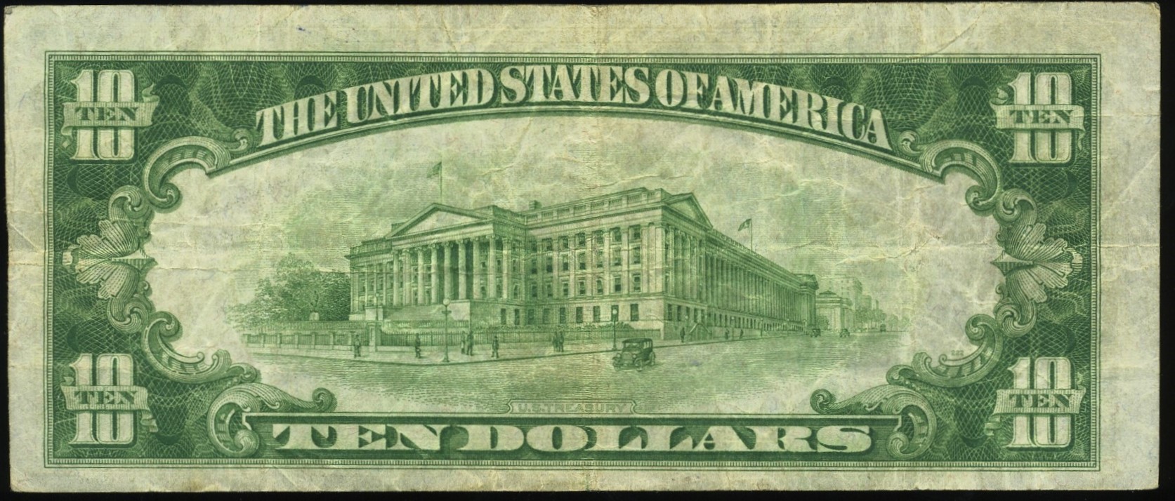 1928C $10 FRN CHICAGO VF
