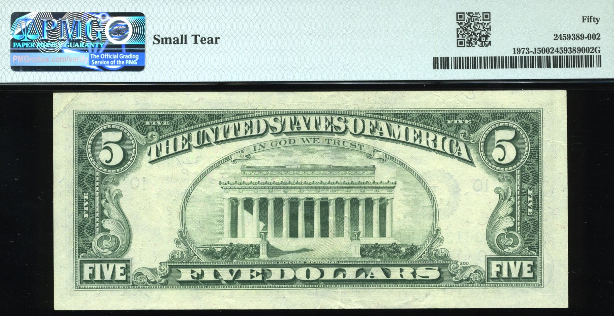 1974 $5 FRN MISMATCH #SN