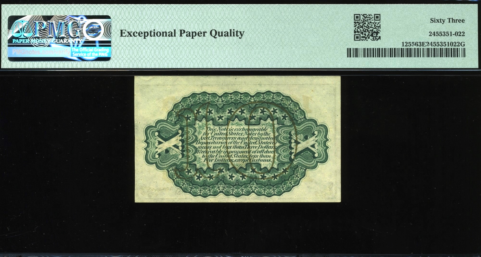FR‑1255 10 CENT 3RD ISSUE 63EPQ