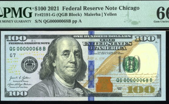 2021 $100 FRN QG00000068B 66EPQ