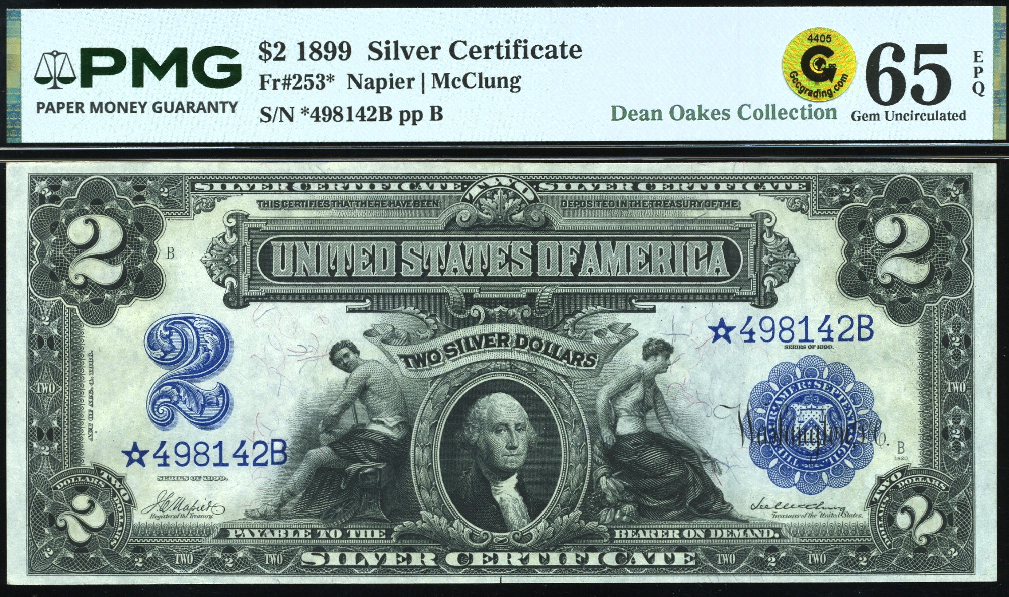 FR-253* 1899 $2 S.C STAR #65EPQ