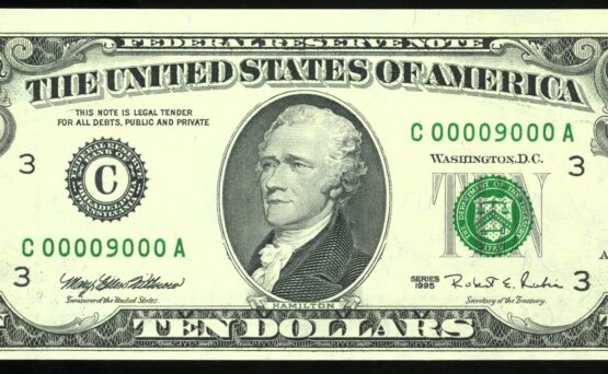1995 $10 FRN C00009000A