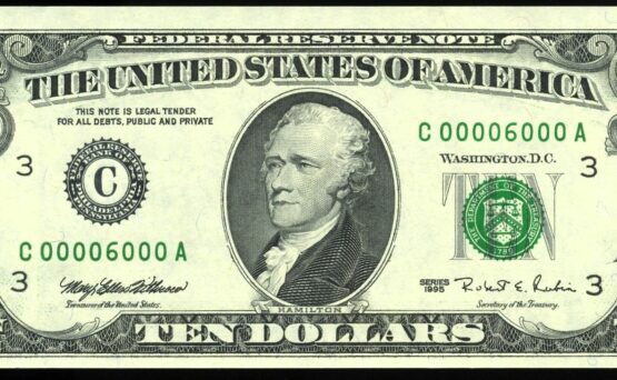 1995 $10 FRN C00006000A