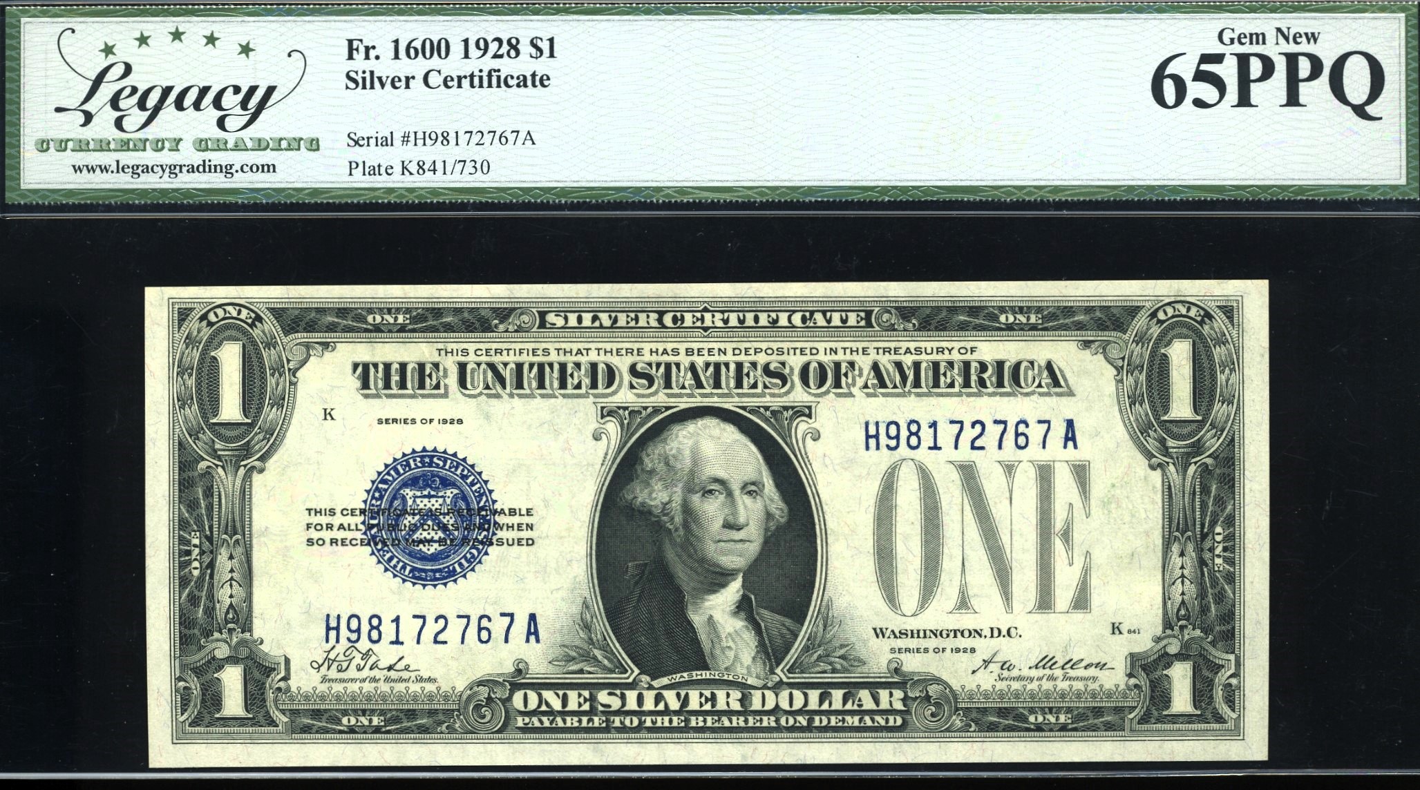1928 $1 S.C H98172767A #65PPQ