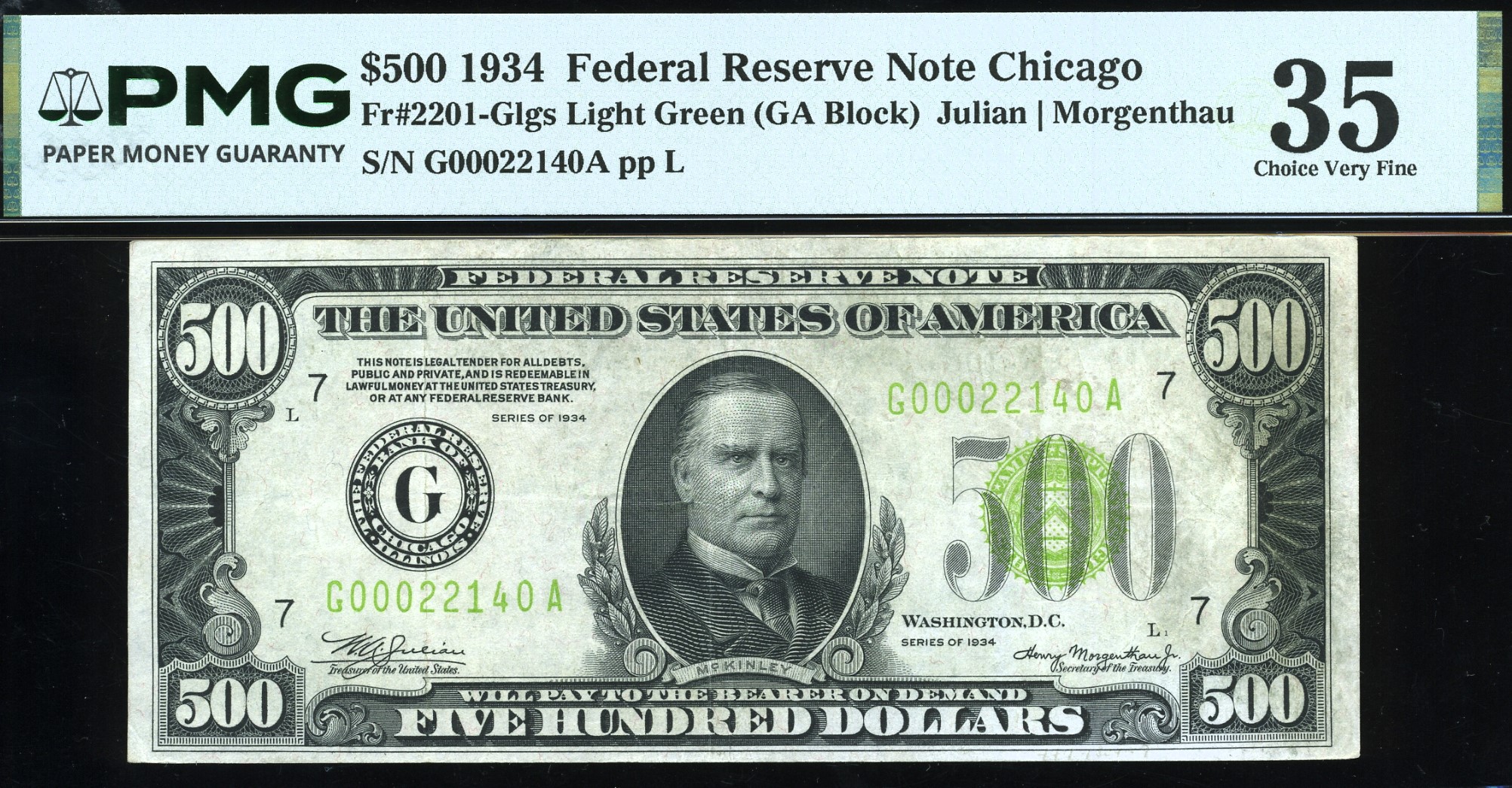 1934 $500 FRN CHICAGO #35