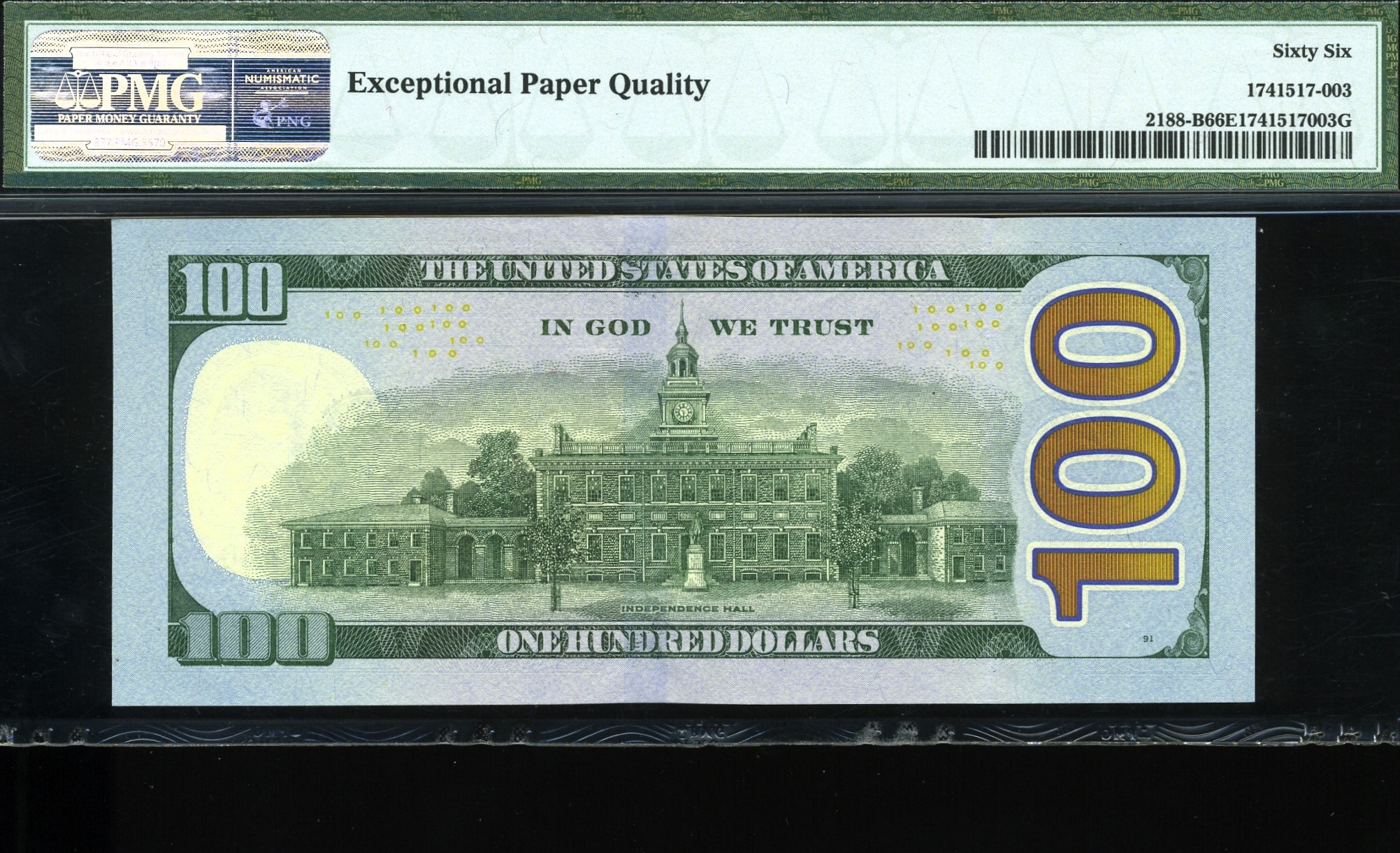 2013 $100 FRN MB00000003G #66Q