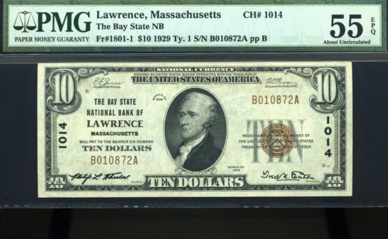 1929 $10 BAY STE LAWRENCE MA