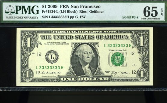 2009 $1 FRN L33333333H 65Q