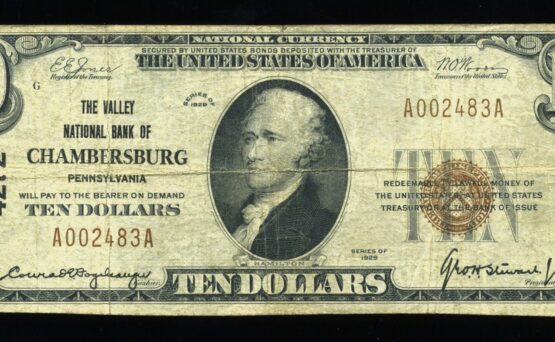1929 $10 VLY CHAMBERSBURG PA