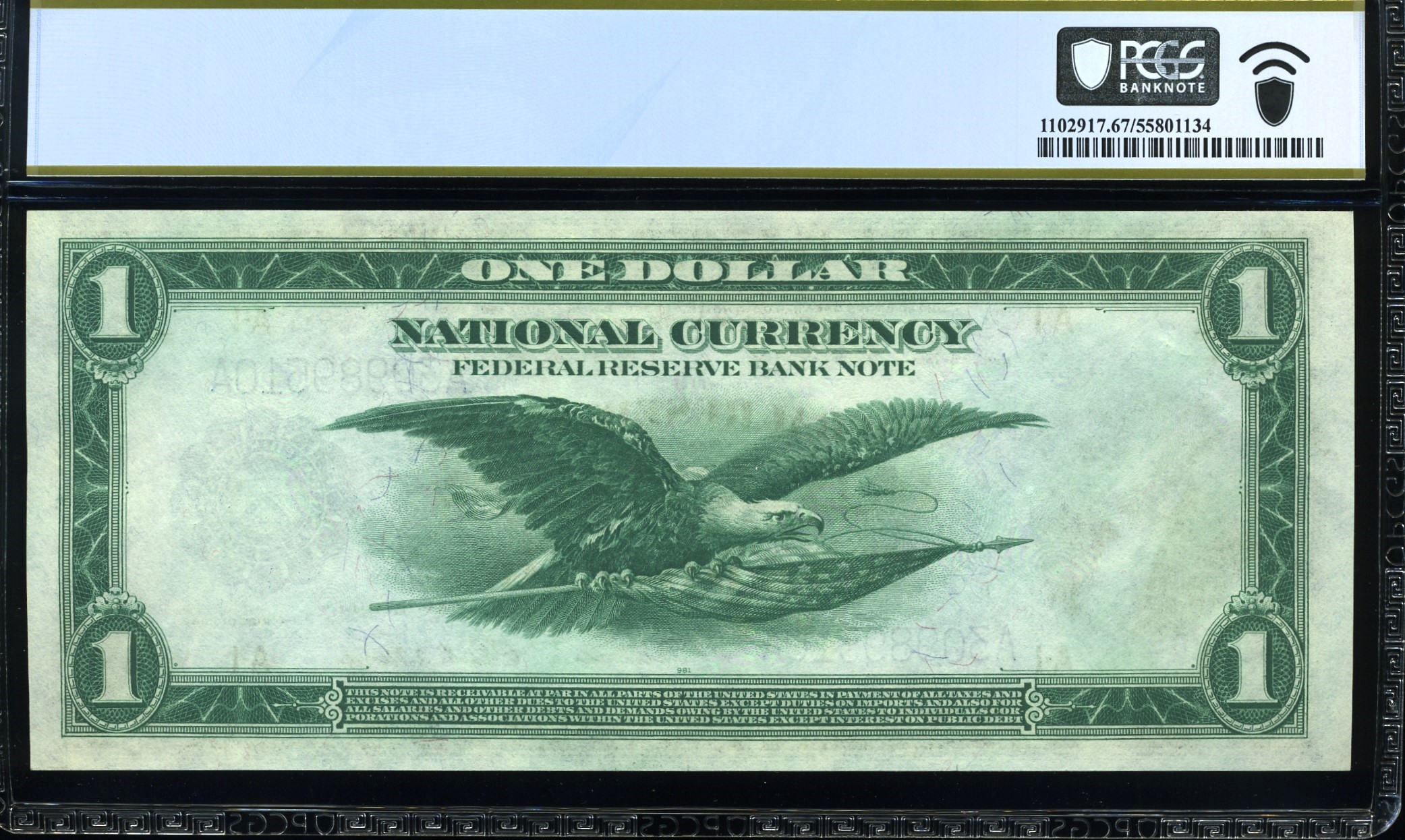 FR-710 1918 $1 FRBN BOSTON 67Q